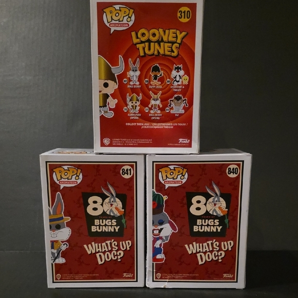 Funko Pop! Looney Tunes Elmer Fudd and Bugs Bunny Figures - Picture 4 of 9